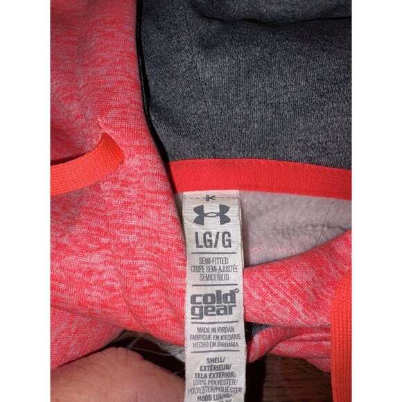 Under Armour Hoodie  Cold Gear Women Large Pullover Orangu - Picture 6 of 7